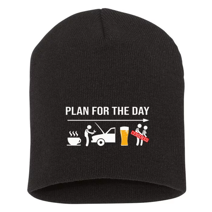 Gifts For Mechanics Funny Coffee Wrench Beer Adult Humor Short Acrylic Beanie