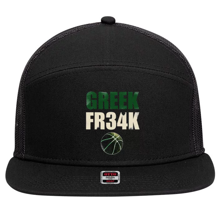 GREEK FR34K Milwaukee Wisconsin Basketball Championship 7 Panel Mesh Trucker Snapback Hat