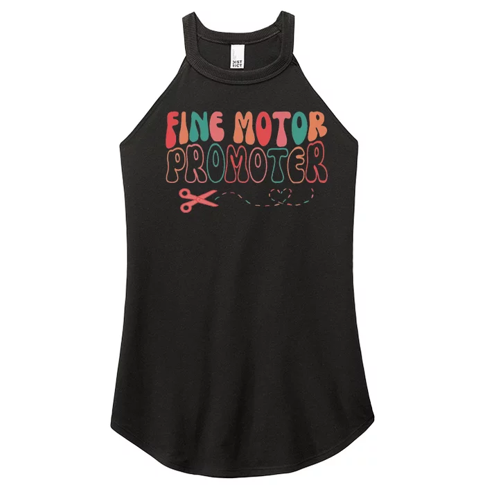 Groovy Fine Motor Promoter Occupational Therapy Ot Therapist Women’s Perfect Tri Rocker Tank