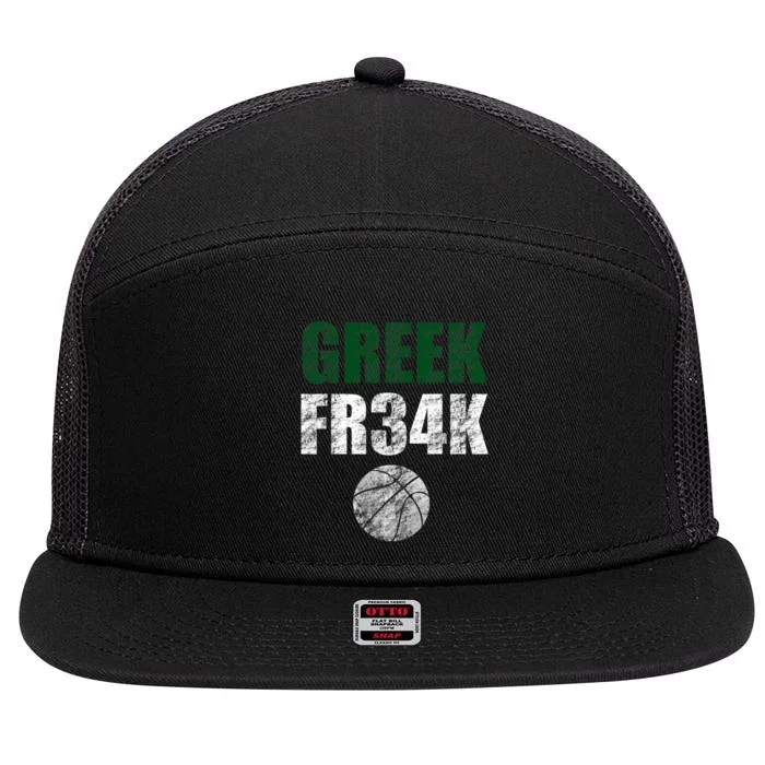 GREEK FR34K Milwaukee Wisconsin Basketball Championship 7 Panel Mesh Trucker Snapback Hat