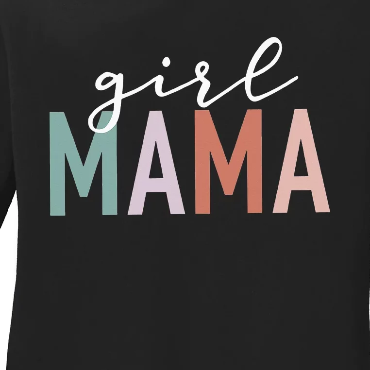 Gifts For Mother Mom Of  Leopard  Mama Ladies Long Sleeve Shirt