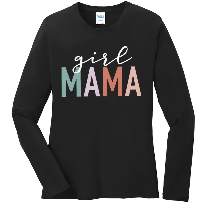 Gifts For Mother Mom Of  Leopard  Mama Ladies Long Sleeve Shirt