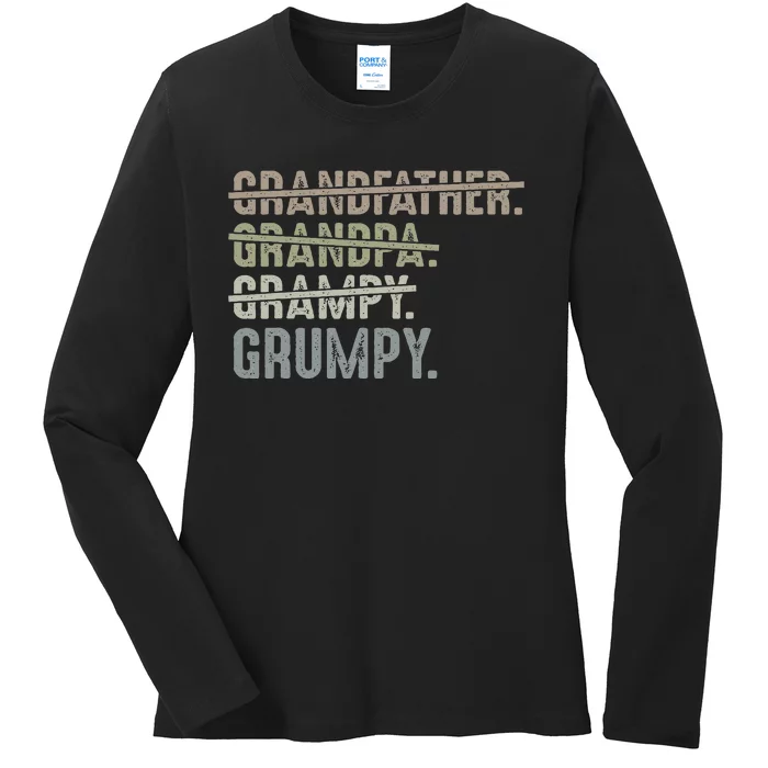 Grumpy For Men Grandfather Grandpa Grampy Grumpy Ladies Long Sleeve Shirt