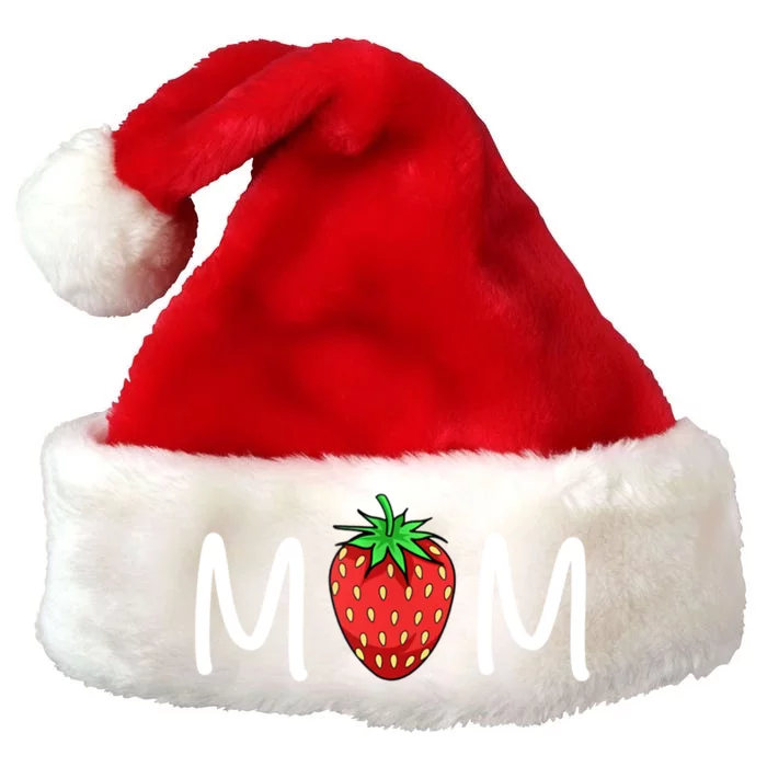 Gift For Mom Cute Strawberry Mom Meaningful Gift Premium Christmas Santa Hat