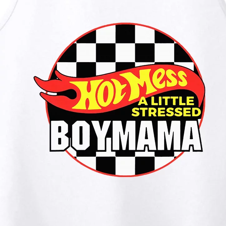 Gifts For Mom Hot Mess A Little Stressed Boy Mama Performance Tank