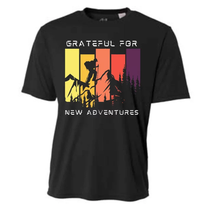 Grateful For New Adventure Inspirational Cooling Performance Crew T-Shirt