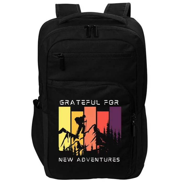 Grateful For New Adventure Inspirational Impact Tech Backpack