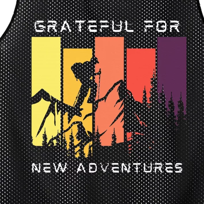 Grateful For New Adventure Inspirational Mesh Reversible Basketball Jersey Tank