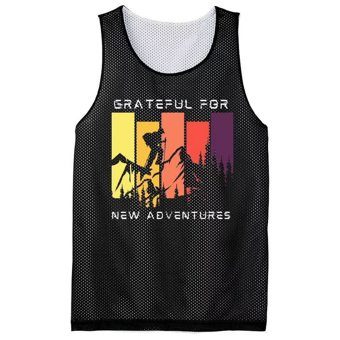 Grateful For New Adventure Inspirational Mesh Reversible Basketball Jersey Tank