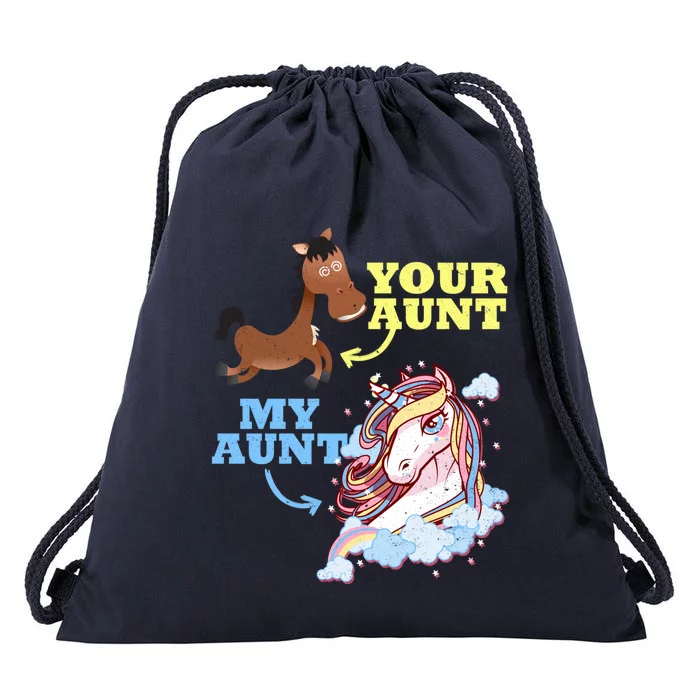 Gift For Niece Nephew From Aunt Outfit Funny Gift Drawstring Bag