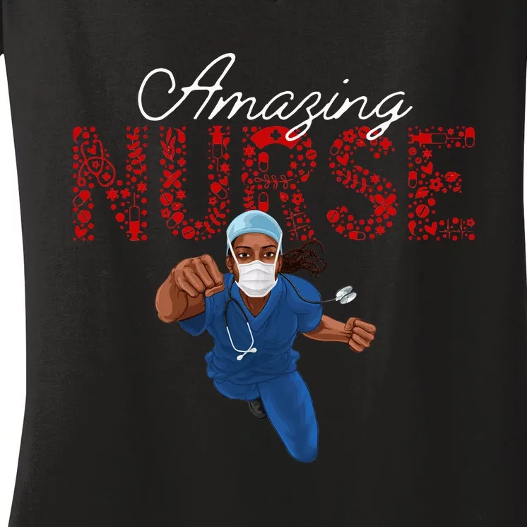 Gifts For Nurses Amazing Nurse Inspiration Nurses Week Women's V-Neck T-Shirt