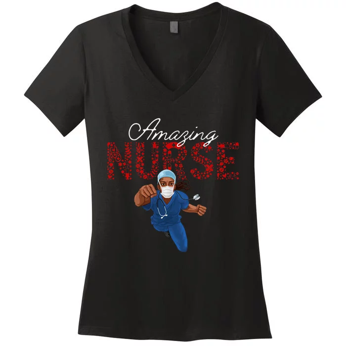 Gifts For Nurses Amazing Nurse Inspiration Nurses Week Women's V-Neck T-Shirt