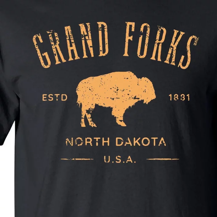 Grand Forks North Dakota Souvenir Distressed Style Design Tall T-Shirt