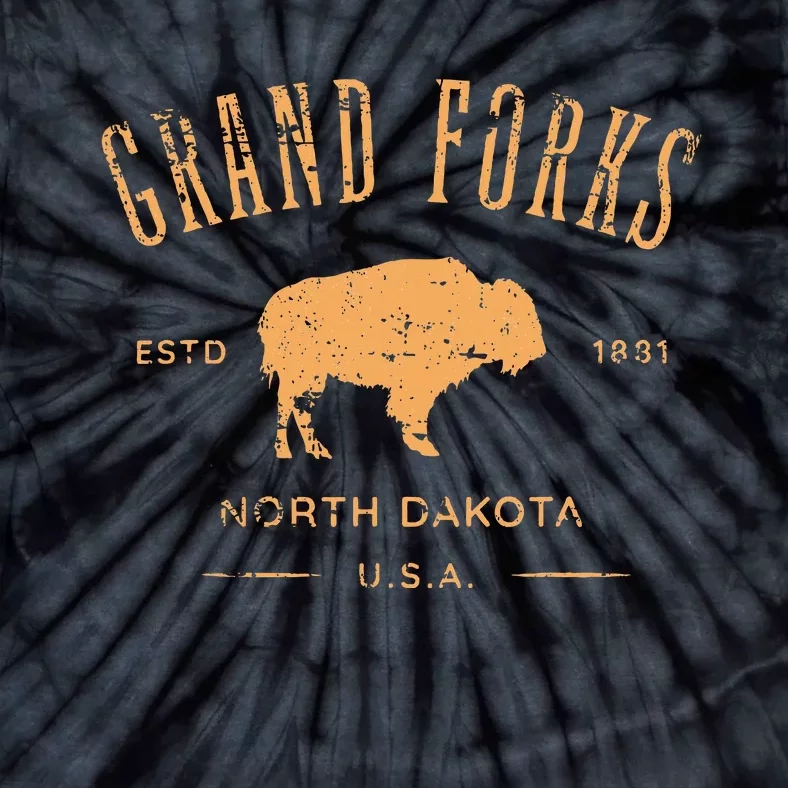 Grand Forks North Dakota Souvenir Distressed Style Design Tie-Dye T-Shirt