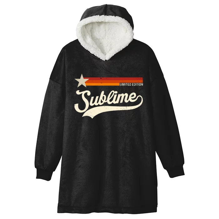 Graphic First Name S.U.B.L.I.M.E Awesome Apparel Limited Edition Hooded Wearable Blanket