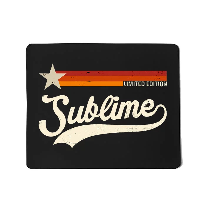 Graphic First Name S.U.B.L.I.M.E Awesome Apparel Limited Edition Mousepad