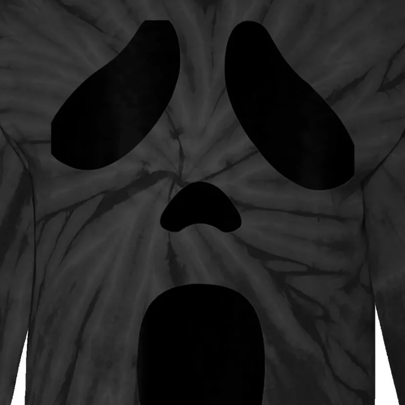 Ghost Face Novelty Halloween Ghost Costume Ghost Screaming Tie-Dye Long Sleeve Shirt