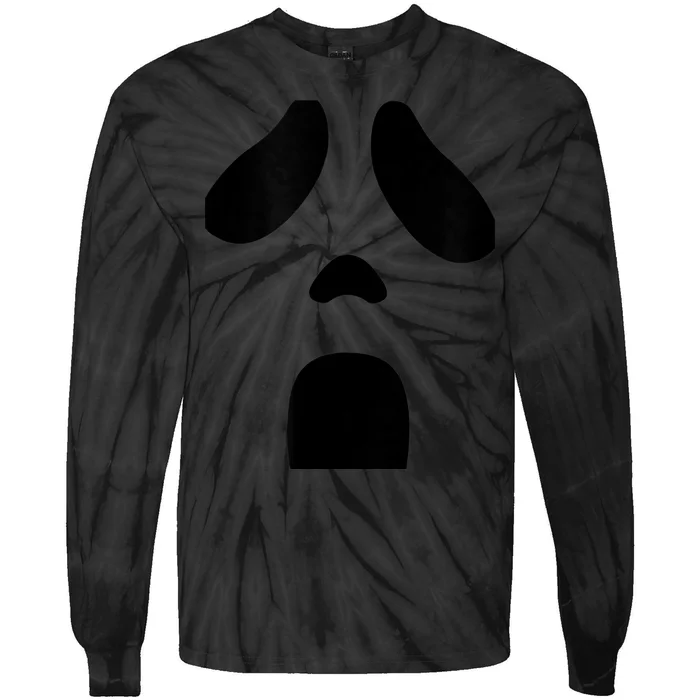 Ghost Face Novelty Halloween Ghost Costume Ghost Screaming Tie-Dye Long Sleeve Shirt