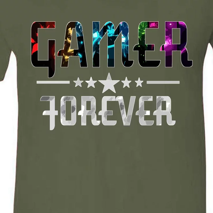 Gamer Forever New Level Update Design V-Neck T-Shirt