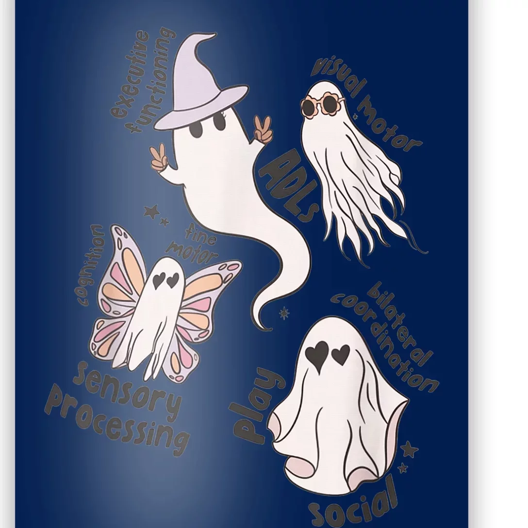 Ghost Friends OT Scope Occupational Therapy Halloween Poster