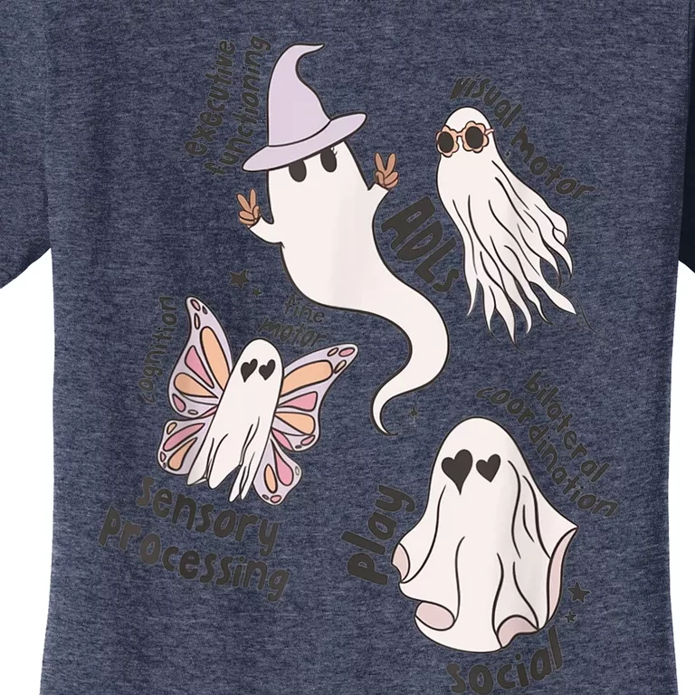 Ghost Friends OT Scope Occupational Therapy Halloween Women's T-Shirt