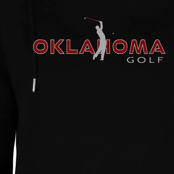 Golfer Fan Oklahoma City Golfing Play Souvenir Oklahoma Golf Womens Funnel Neck Pullover Hood