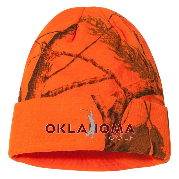 Golfer Fan Oklahoma City Golfing Play Souvenir Oklahoma Golf Kati - 12in Camo Beanie