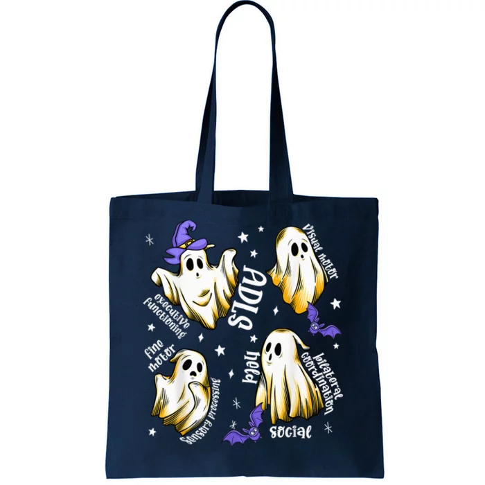 Ghost Friends OT Scope Occupational Therapy Halloween Tote Bag