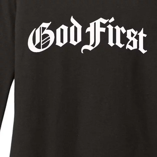 God First Original Womens CVC Long Sleeve Shirt