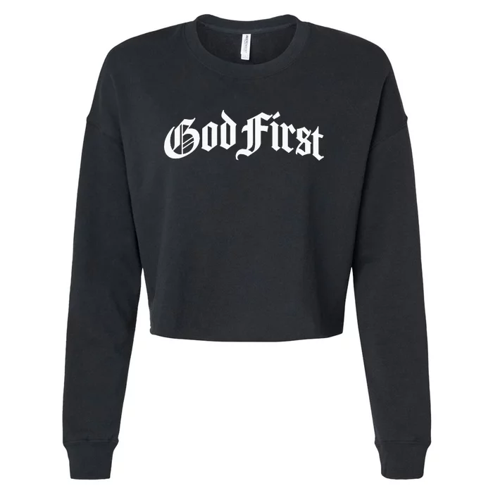 God First Original Cropped Pullover Crew