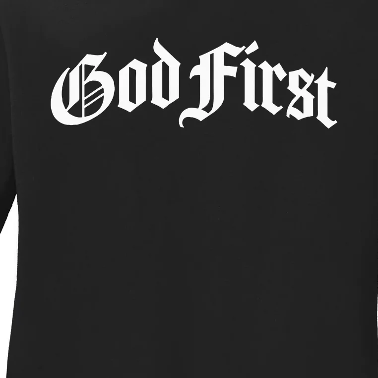 God First Original Ladies Long Sleeve Shirt