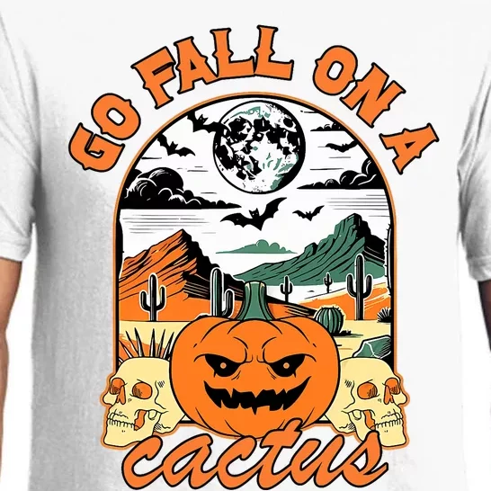 Go Fall On A Cactus Pumpkin Western Spooky Halloween Pajama Set