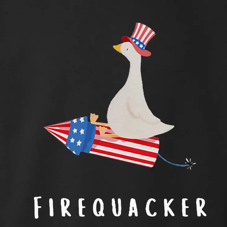 Goose Fourth Of July Firequacker Independence Day Toddler Hoodie