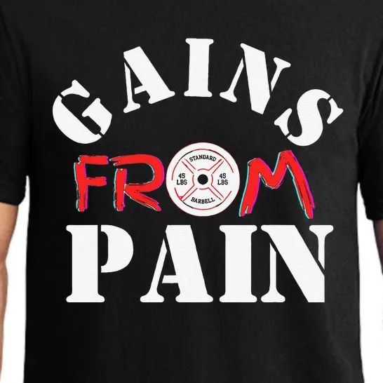 Gains From Pain Workout Inspiration Pajama Set