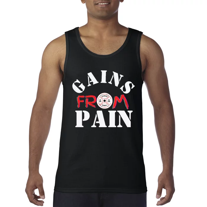 Gains From Pain Workout Inspiration Tank Top