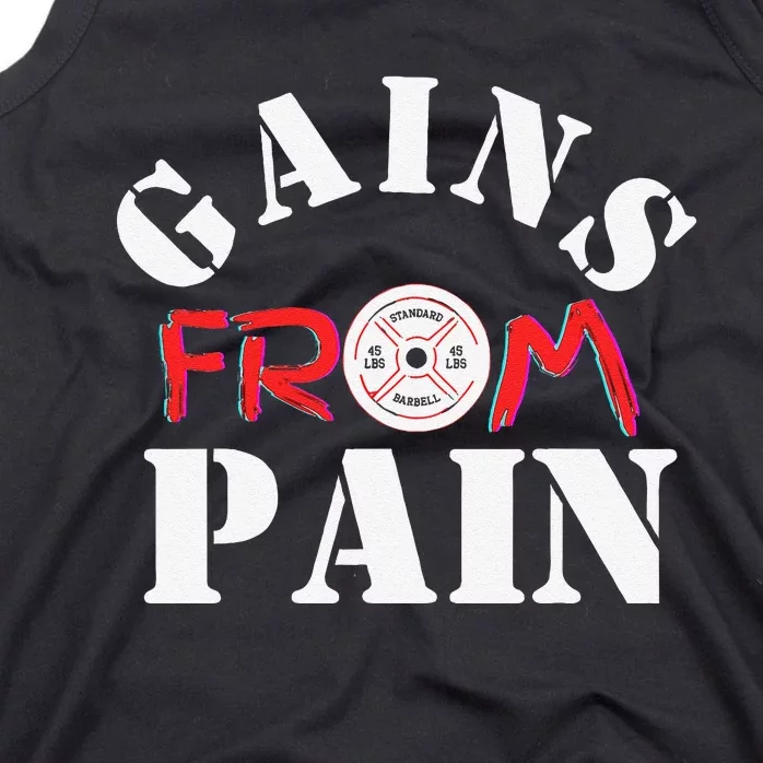 Gains From Pain Workout Inspiration Tank Top