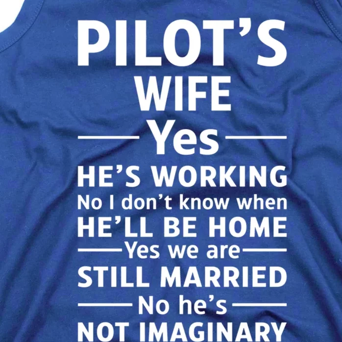 Gift For Pilots Wife Pilot Friend Gift Funny Pilot Wife Gift Tank Top