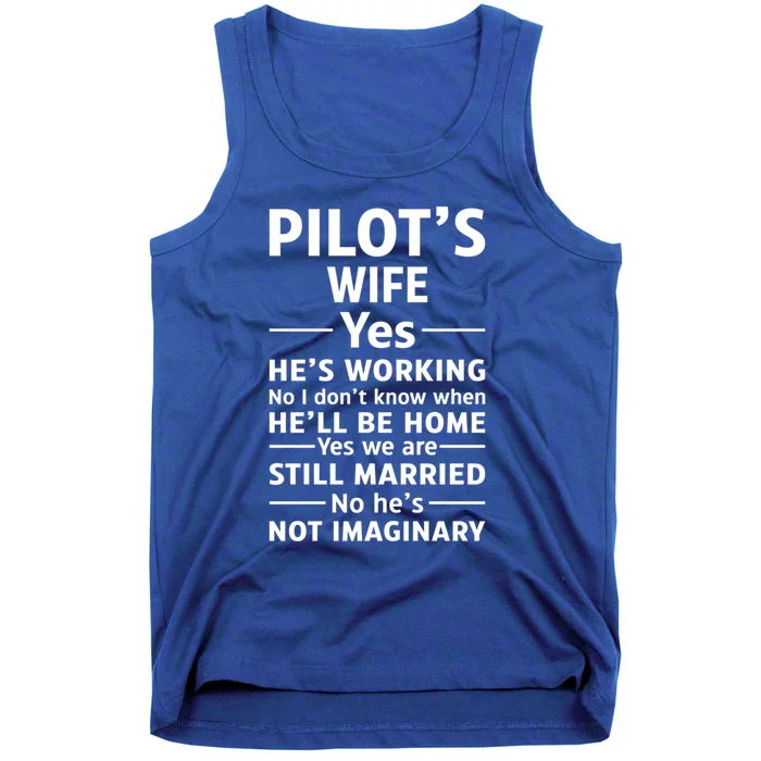 Gift For Pilots Wife Pilot Friend Gift Funny Pilot Wife Gift Tank Top