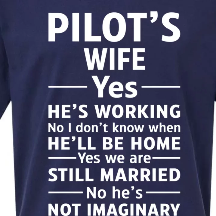 Gift For Pilots Wife Pilot Friend Gift Funny Pilot Wife Gift Sueded Cloud Jersey T-Shirt