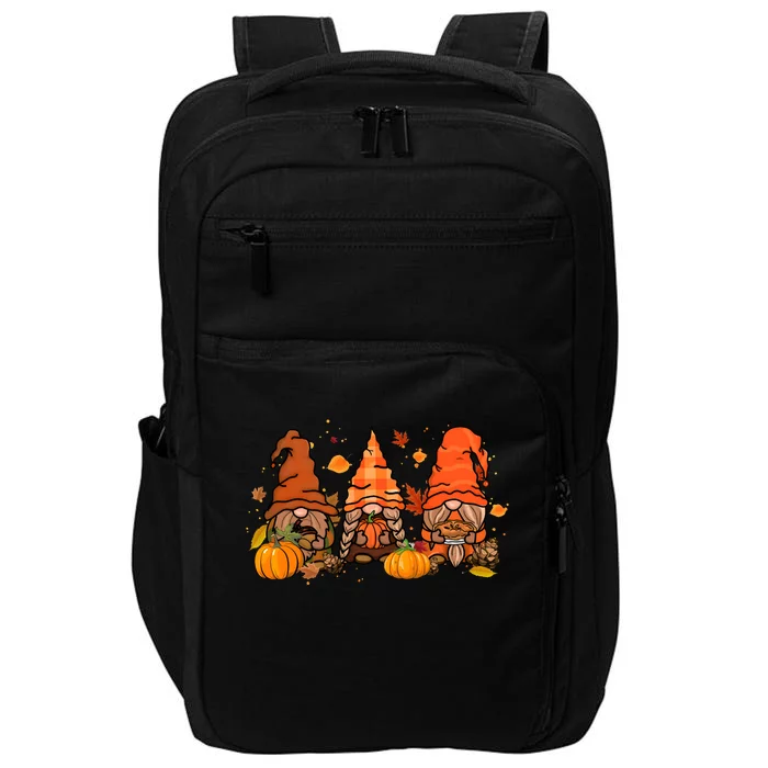 Gnomes Fall Pumpkin Thanksgiving Impact Tech Backpack