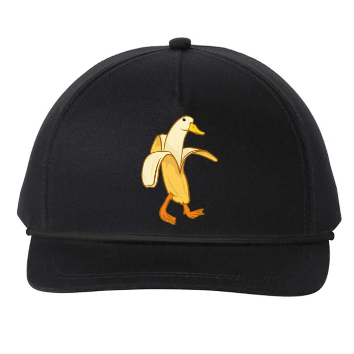 Goose Funny Pictures Goose My Humor Goose Banana Goose Snapback Five-Panel Rope Hat