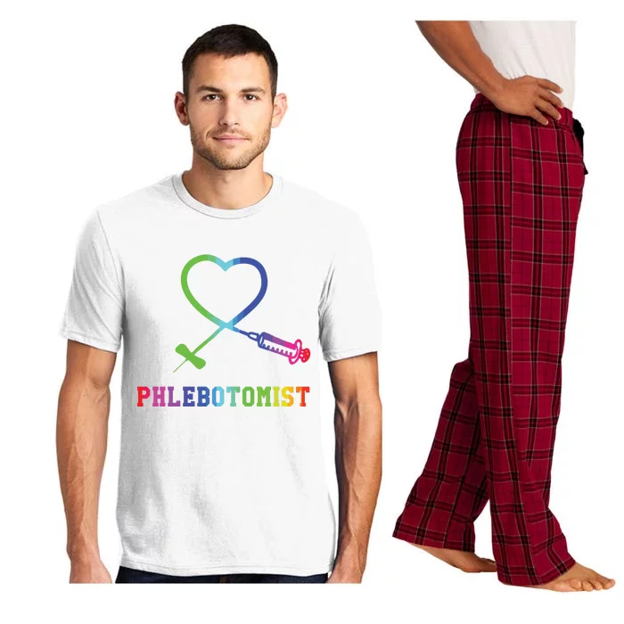 Gift For Phlebotomist Phlebotomy Butterfly Needle Heart Pajama Set