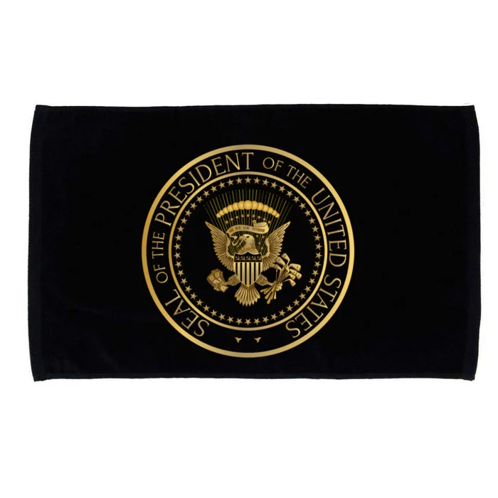 Golden Fake Presidential Seal 45th President Trump Cute Gift Microfiber Hand Towel