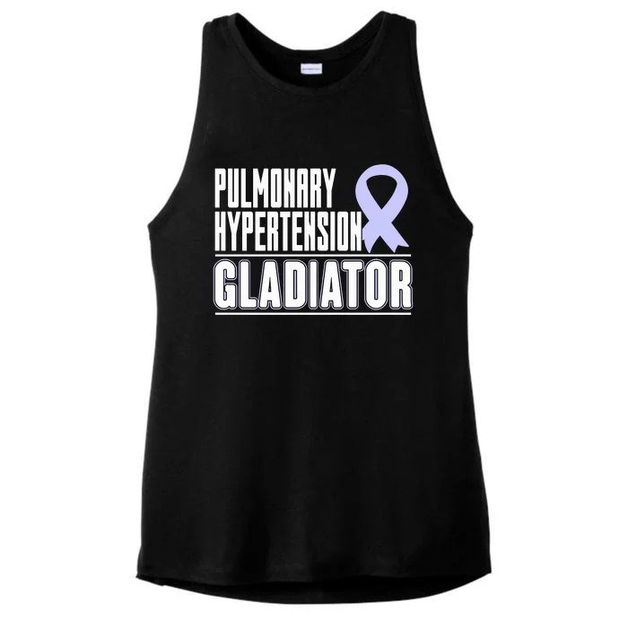 Gift For PH Patients Pulmonary Hypertension Awareness Ribbon Ladies Tri-Blend Wicking Tank