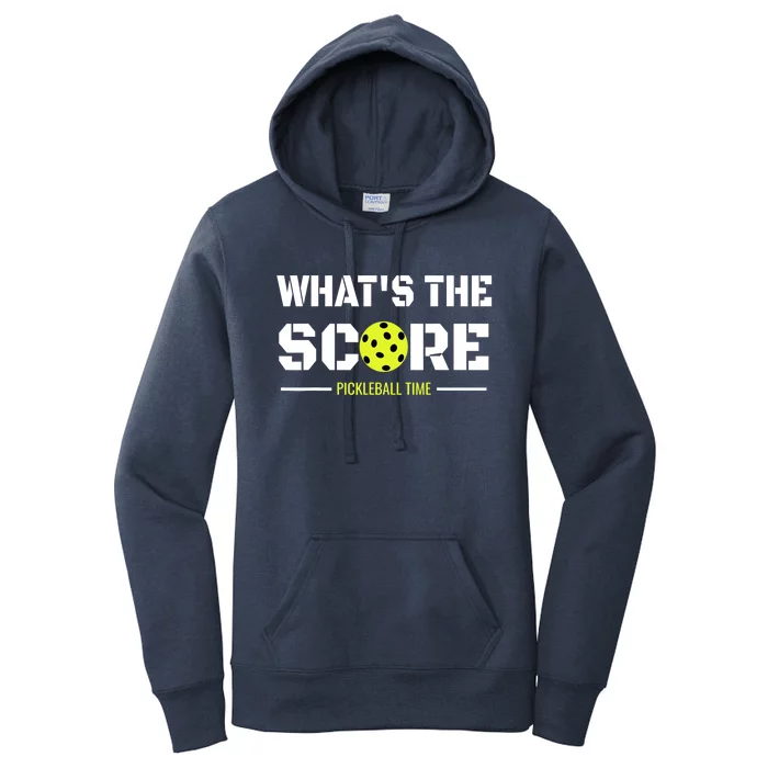 Gift For Pickleball Players With That What's The Score Women's Pullover Hoodie