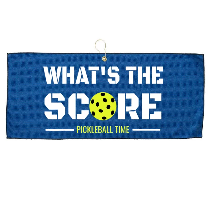 Gift For Pickleball Players With That What's The Score Large Microfiber Waffle Golf Towel