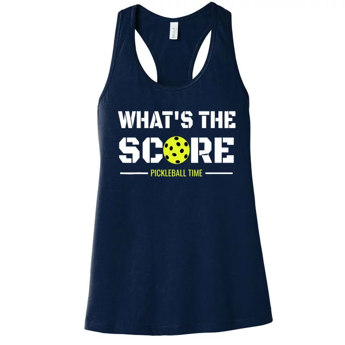 Gift For Pickleball Players With That What's The Score Women's Racerback Tank