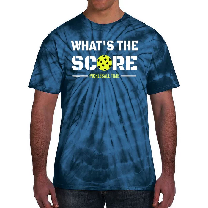 Gift For Pickleball Players With That What's The Score Tie-Dye T-Shirt