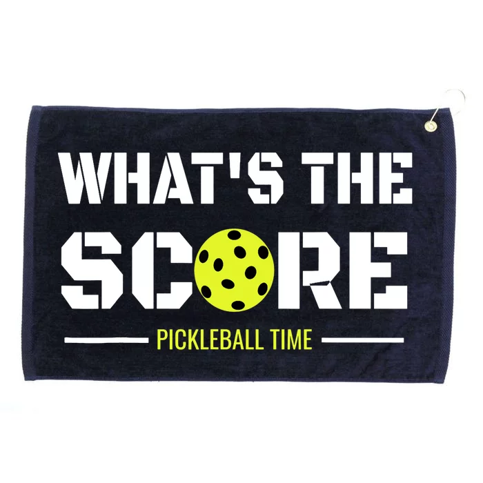 Gift For Pickleball Players With That What's The Score Grommeted Golf Towel