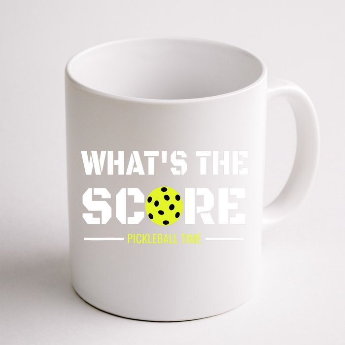 Gift For Pickleball Players With That What's The Score Front & Back Coffee Mug